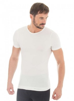 BRUBECK PÁNSKÉ TRIČKO KRÁTKÝ RUKÁV COMFORT WOOL